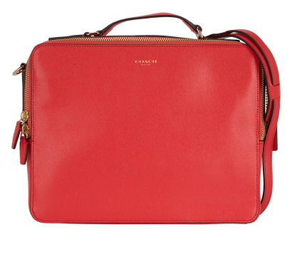 Briefcase Bag, &pound;150, Handbags, Pink, Leather, Front view